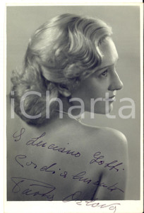 1950 TEATRO Attrice Paola ORLOVA - Foto seriale con AUTOGRAFO 11x16 cm