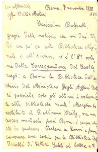 1938 ROMA Cartolina Walter MATURI per richiesta di un libro - AUTOGRAFO FP VG