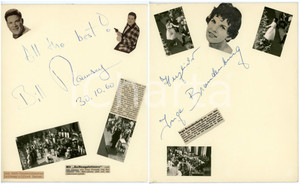 1960 MUSICA Inge BRANDENBURG e Bill RAMSEY *Collage con AUTOGRAFI 20x24 cm