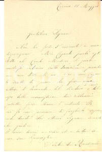 1850 ca TORINO Lettera contessa Adele DI ROVASENDA ARBORIO MELLA - AUTOGRAFO  Lettera interamente autografa della contessa Adele di Rovasenda (nata Arborio Mella), in merito a una decisione da prendere con intercessione del conte Masino. CONDIZIONI: G (piegature d'epoca)PAGINE: 4 (1 scritta)     originale e autentica 1