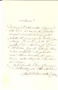 1872 VERCELLI Opera Pia Mendicità - Quietanza Alberto ARBORIO MELLA - Autografo