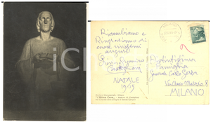1965 MILANO Cartolina Livia e Giannino CASTIGLIONI - AUTOGRAFO FG VG