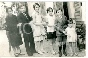 1920 ca AMERICA Pietro BOCCO con la famiglia - Ritratto in scala - Foto 14x9 cm