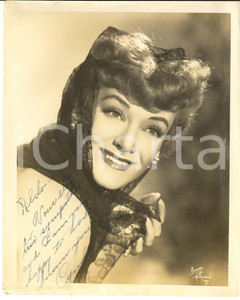 1940 ca USA Portrait of actress Cynda GLENN - Photo Bruno SIGNED 20x25 cm