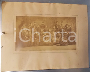 1890 ca MILANO Gruppo di donne in un istituto - Foto GANZINI & GABRIEL 55x43 cm