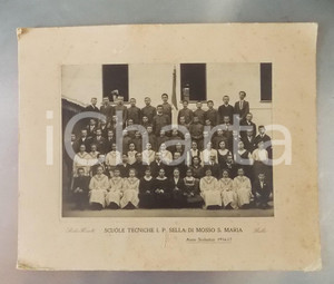 1917 MOSSO S. MARIA Scuole Tecniche "I. P. Sella " Alunni - Foto ROSSETTI 32x26