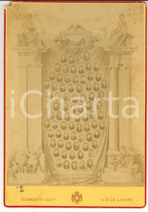1890 ca TORINO Regia Scuola Applicazione INGEGNERI - Foto ritratti 17x25 cm