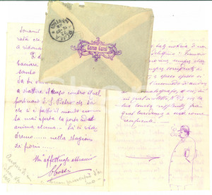 1907 ANCONA Corso CORSI e la sua vita di giovane studente - Lettera AUTOGRAFA