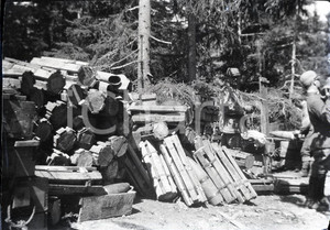 6X8cm NEGATIVO ORIGINALE * 1915ca WW1 ESERCITO ITALIANO Proiettili accatastati