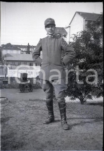 6X8cm NEGATIVO ORIGINALE*1917 WW1 ESERCITO ITALIANO Accademia cadetto in posa 1