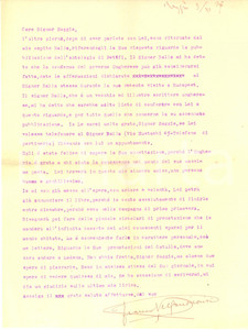 1937 REGGIO EMILIA Lettera Franco VELLANI DIONISI pro Ignác BALLA - AUTOGRAFO