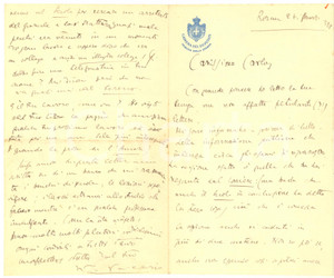 Autografo originale 1925 ROMA Walter VACCARI Senza il Duce le sedute sono monotone AUTOGRAFO 1