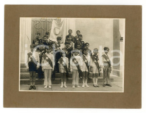 1929 TORINO Gruppo di bambini alla Prima Comunione - Foto LACAVA 22x16 cm