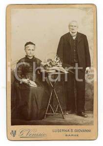 1901 LUSERNA SAN GIOVANNI Coppia di sposi - Nozze d'oro *Foto VENISIO 11x16