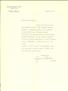 1961 VENEGONO INFERIORE Seminario - Mons. Giovanni COLOMBO - AUTOGRAFO