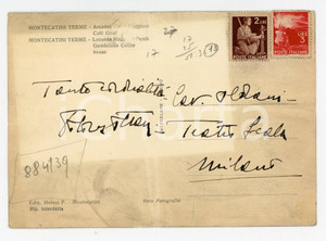 1950 ca MONTECATINI TERME Soprano Dolores OTTANI a Luigi Oldani *AUTOGRAFO FG VG