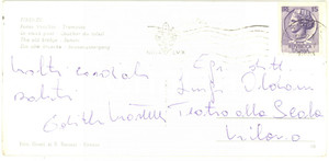 1953 FIRENZE Cartolina soprano Edith MARTELLI a Luigi Oldani *AUTOGRAFO VG