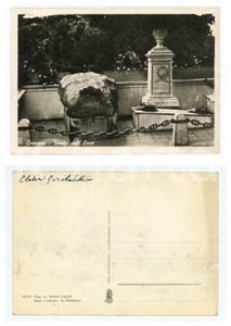 1950 ca CAPRERA Tomba dell'Eroe - Cartolina con autografo Clelia GARIBALDI