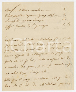 1868 PISA Lettera Alessandro D'ANCONA per ordine a ROMAGNOLI - AUTOGRAFO