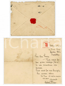 1920 LONDON KING'S COLLEGE Lettera Herbert G. GREEN per auguri *AUTOGRAFO