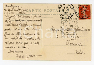 1907 GRENOBLE Cartolina Julien LUCHAIRE per libro ricevuto - AUTOGRAFO