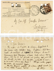 1926 LA SESIA VERCELLI Cartolina direttore Ermenegildo GALLARDI - AUTOGRAFO FP