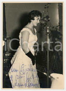 1955 ca AREZZO Cantante Gianna QUINTI in concerto - Foto con AUTOGRAFO 13x17 cm