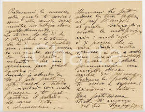 1909 PESARO Lettera Ugo Giuseppe GIGANTE studente e musicista - AUTOGRAFO