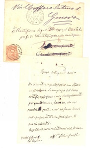 1888 OCCHIEPPO INFERIORE Lettera prof. Luigi SCHIAPARELLI per saggio *AUTOGRAFO