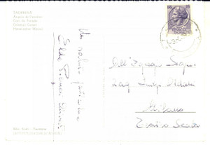 1960 TAORMINA Cartolina ballerina Elda PIERUCCI a Luigi OLDANI - AUTOGRAFO FG
