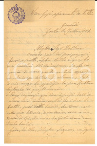 1904 GAETA Lettera arcidiacono Giuseppe Maria DE VIO per libretti - Autografo