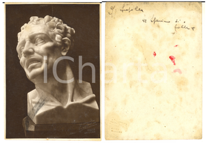 1940 ca PAVIA Scultore Giovanni SCAPOLLA "Spasimo di folle" - Foto con AUTOGRAFO