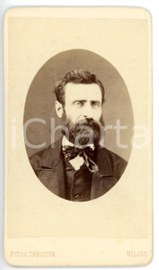1870 ca MILANO Ritratto maschile in abito scuro *Foto TRIESTINA - CDV 