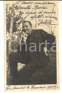 1932 ITALIA Ritratto di musicista con dedica a Nino Rossi - Foto 9x14 cm