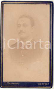 1895 ca VIGEVANO Ritratto dell' ufficiale A. PIGNATELLI - Foto con dedica CDV