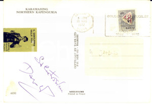 1972 Cartolina KARAMAJONG - Autografo Gianni DAVOLI Il gentleman della pipa FG