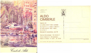 Cartolina originale da collezione 1980 ca Aldo CIMBERLE Camogli  Cartolina mostra Galleria BOCCADASSE GENOVA 1