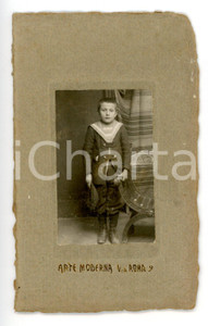 1900 ca TORINO Ritratto di bambino in divisa collegiale *Foto ARTE MODERNA - CDV
