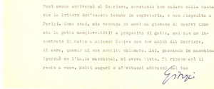 1963 JESOLO Lettera giornalista Giorgio SANSA in vacanza - Autografo