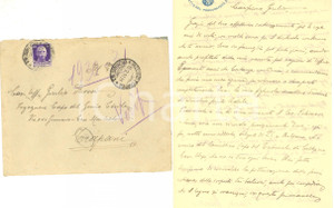 1931 PALERMO Gabinetto del Procuratore del Re - Lettera all'ing. Giulio ROSSI