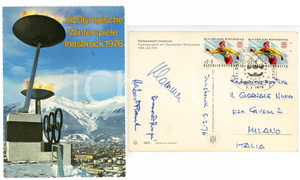 Autografo originale 1976 INNSBRUCK OLYMPICS  Franz KLAMMER Herbert PLANK Bernhard RUSSI Autographs 1