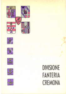 Oggetto da collezione cartaceo 1970 ca Esercito Italiano  DIVISIONE FANTERIA CREMONA Biglietto per auguri 1