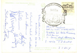 1970 WIELICZA Szyb Danilowicza - Cartolina Sebastiano PELIZZA *AUTOGRAFO FG VG