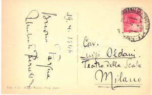 Autografo originale 1946 REGGIO EMILIA Umberto BERRETTONI Direttore d orchestra Cartolina AUTOGRAFO 1
