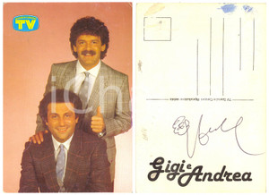 1980 ca GIGI E ANDREA Cartolina TV Sorrisi e Canzoni - AUTOGRAFO FG