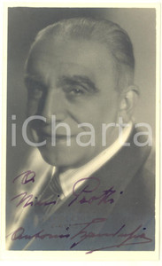 1945 ca TEATRO Attore Antonio GANDUSIO - Foto SCHEMBOCHE con AUTOGRAFO 8x14 cm