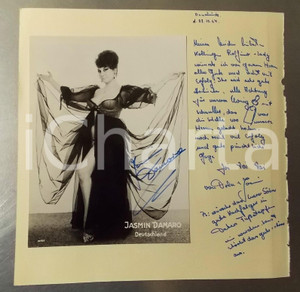 1964 OSNABRUCK CABARET Portrait of Jasmin DAMARO dancer - AUTOGRAPH 24x24 cm
