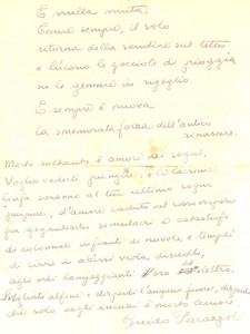 1942 MILANO Guido PARAZZOLI - Poesia "Pasqua 1942" - AUTOGRAFO