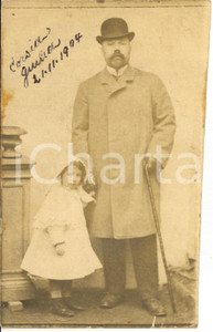 1904 TRIESTE Corsia Giulia - Famiglia MORPURGO - Padre e figlia - Foto 6x9 cm