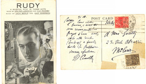 1931 PARIS  Cartolina baritono Vittorio POZZI-CAMOLLA  a Nina GARELLI ^Autografo